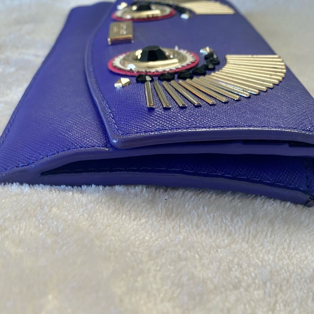 KATE SPADE "Monster" Face Liana in Vibrant Purple Long Wallet (RARE) - Picture 5 of 10